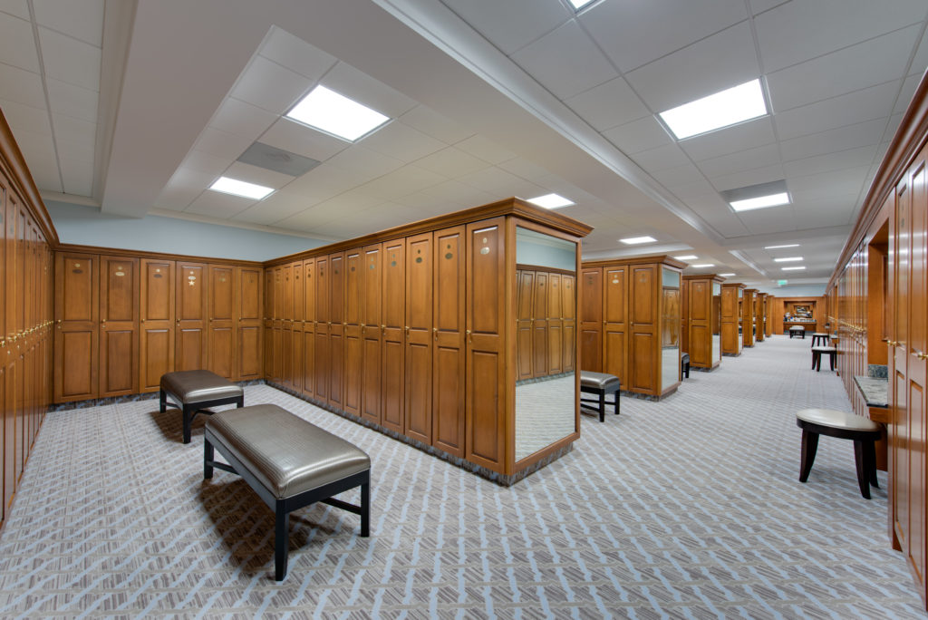 Men's locker room at Woodmont Country Club